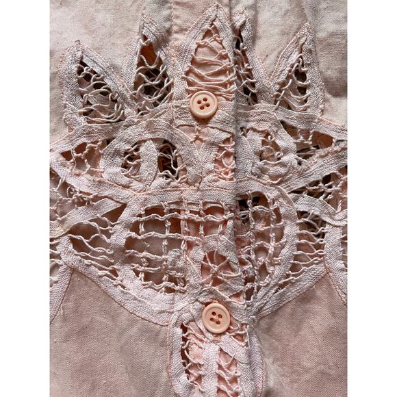 Judy Hornby Womens/Teen Pink Shirt Dress Lace Details Size Small Vintage - Picture 7 of 10